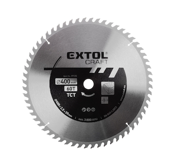 EXTOL CRAFT 19122 kotouč pilový s SK plátky, O 400x3,5x30mm, 60T