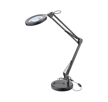 EXTOL LIGHT 43160 lampa stolní s lupou, USB napájení, 2400lm, 3 barvy světla, 5x zvětšení