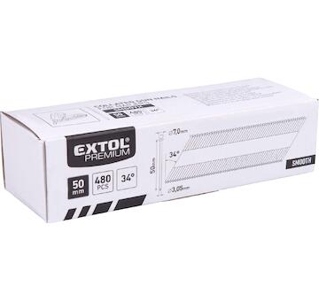 EXTOL PREMIUM 8862606 hřebík nastřelovací, 480ks, 50mm, 3,05mm, hladký