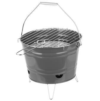 Gril Strend Pro Finch, BBQ, kbelík, kovový, na dřevěné uhlí, 270x220 mm 2212374