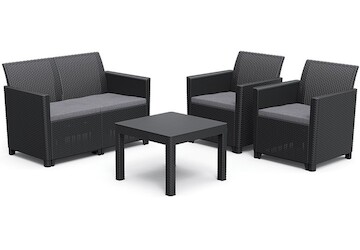 Keter CLAIRE 2 SEATERS SOFA set  - grafit 252643