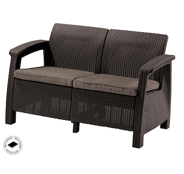 Keter CORFU LOVE SEAT - hnědá 206211/1