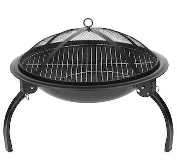 Ohniště Strend Pro Homefire, BBQ, gril s roštem, na dřevěné uhlí, kovové, kulaté, 545x400 mm 2171807