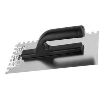 Stavtool ZN31021  Hladítko nerezové zubové | 270x127 mm, zub 4x4 mm