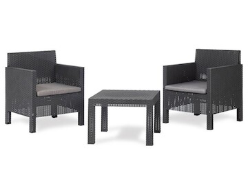 TOOMAX PENELOPE 2 SEATER zahradní plastový set - grafit Z0113R1--4100