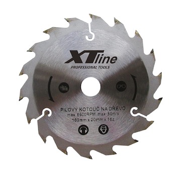 XTLINE TCT25581 Kotouč pilový s SK plátky, 255x2,5x30/80 zubů