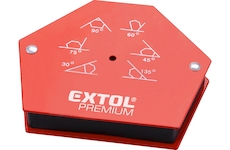 EXTOL PREMIUM 8815194 magnet-úhelník svařovací, 30°-45°-60°-75°-90°-135°, nosnost do 22kg