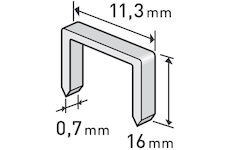 EXTOL PREMIUM 8852506 spony, balení 1000ks, 16mm, 11,3x0,52x0,70mm