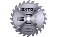 EXTOL PREMIUM 8891822A kotouč pilový s SK plátky, 165×2,3×16mm, 24T