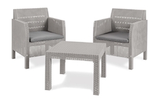 TOOMAX MATILDE 2 SEATER zahradní plastový set - šedá Z0116R5--2500